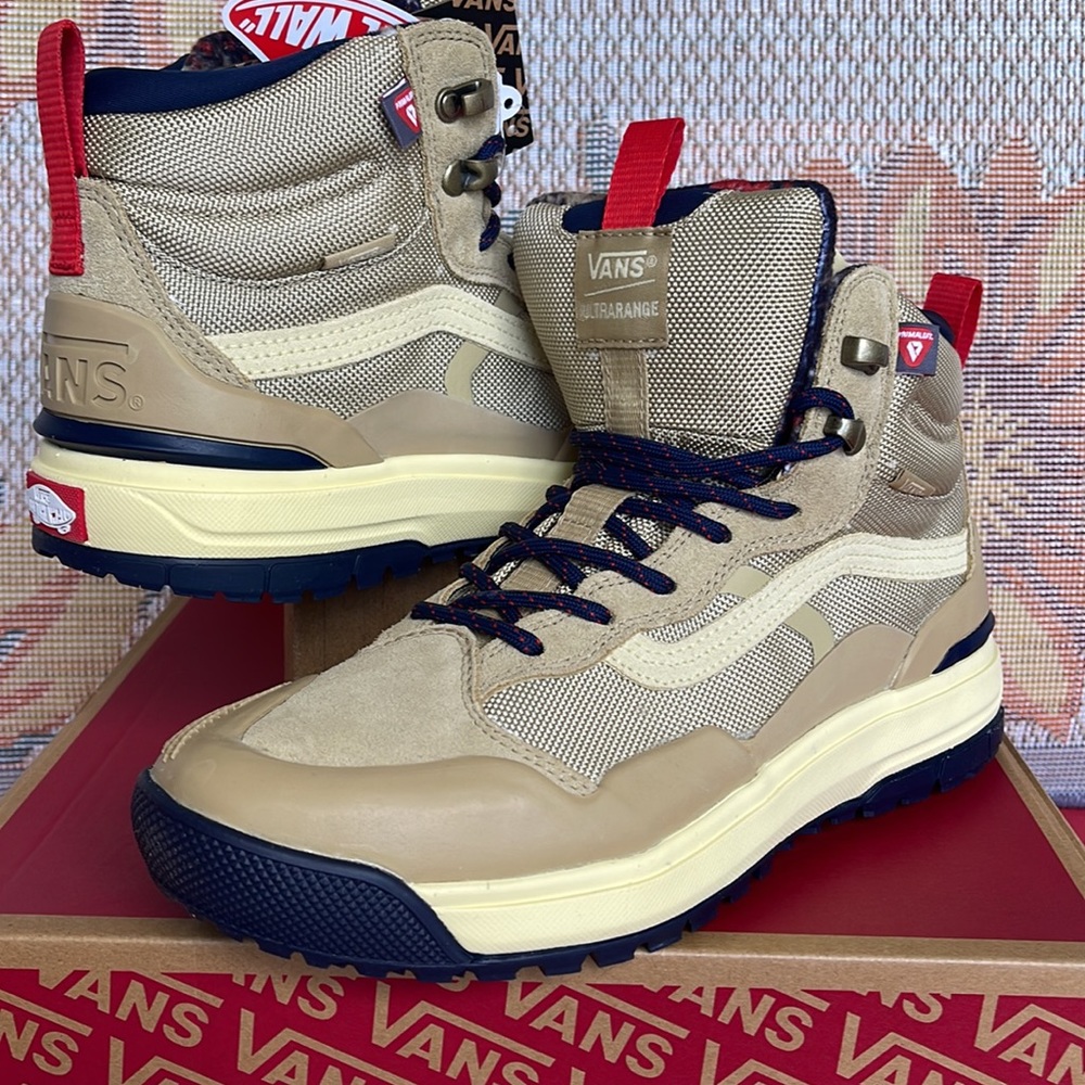 Vans Beige and Navy Men's Boots